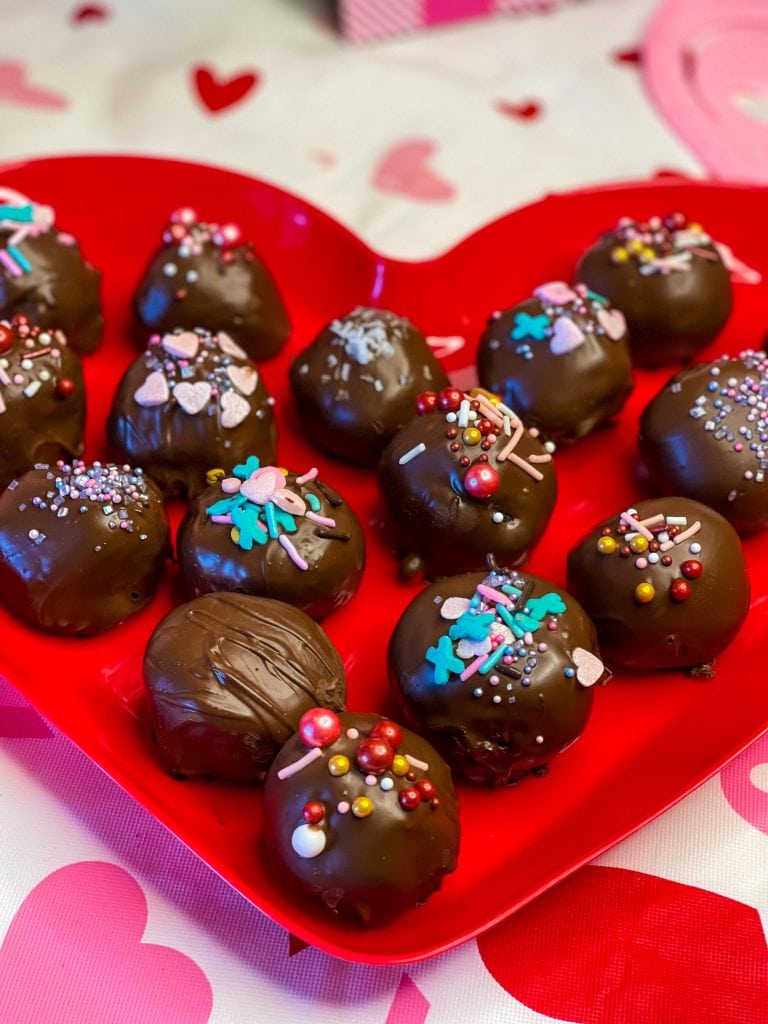 Three ingredient chocolate brownie truffles are an easy delectable treat perfect for the holidays!