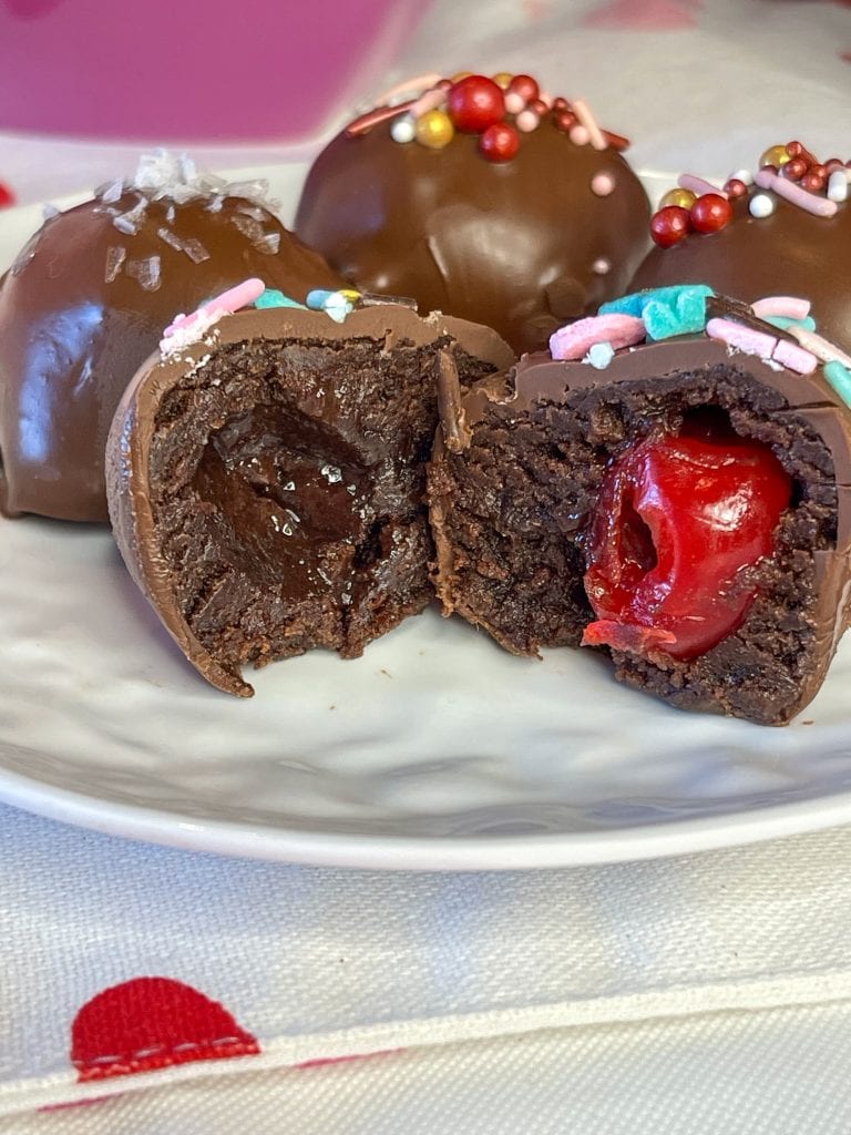 Three ingredient chocolate brownie truffles are an easy delectable treat perfect for the holidays!