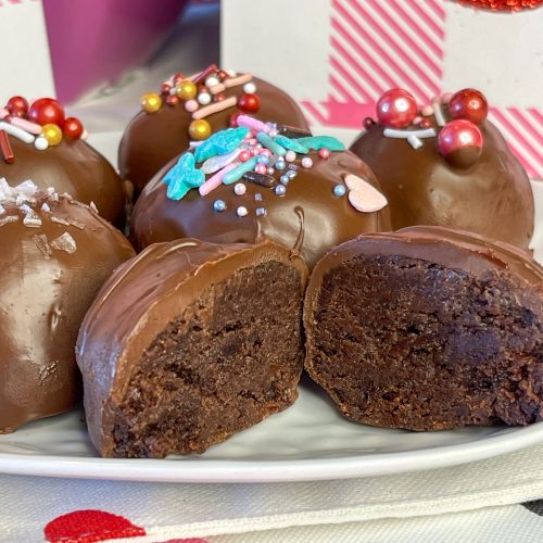 Three ingredient chocolate brownie truffles are an easy delectable treat perfect for the holidays!