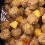 Slow cooker sweet and sour meatballs are made easily in the crock pot using just 5 simple ingredients. Perfect for an appetizer, dinner, or get-together. This is a dump and go recipe using frozen meatballs.