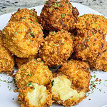 The best way to use up leftover mashed potatoes is to make Mashed Potato Croquettes.