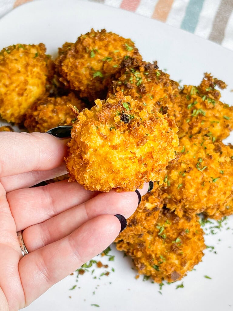 The best way to use up leftover mashed potatoes is to make Mashed Potato Croquettes.