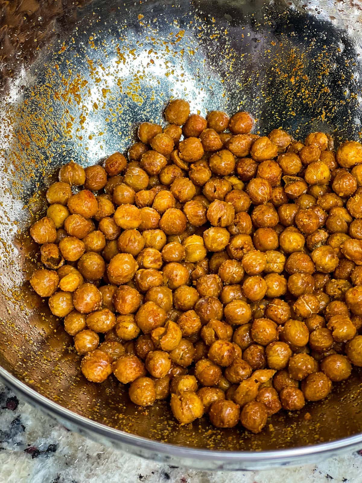 Air Fried Chickpeas are perfectly crispy and great as a snack or a salad topper.