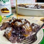 This Overnight Blueberry French Toast Casserole is perfect for any holiday morning, brunch or a lazy weekend. Throw everything in to a casserole dish the night before and let all the yumminess soak in to the brioche bread before popping it into the oven for the easiest breakfast ever!