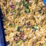 If you ever find yourself with leftover ham, maybe from a holiday dinner, this Leftover Cheesy Ham Casserole is the perfect recipe to use it up! StephRealLife.com