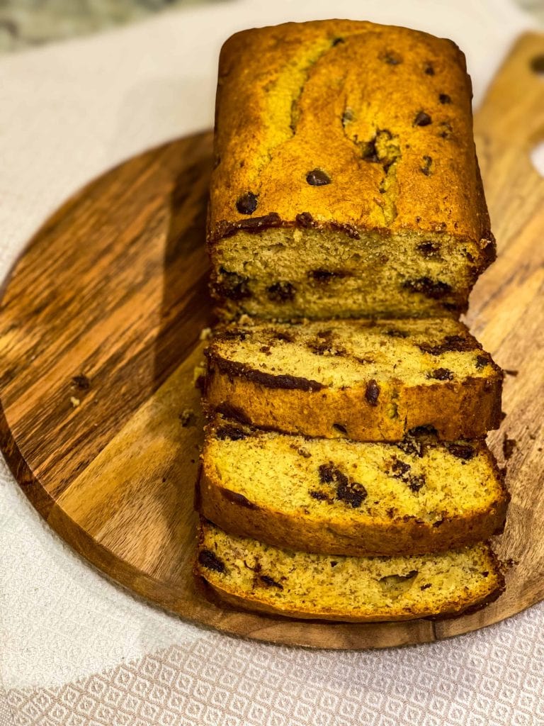 If you love banana bread you have to give this Easy Banana Bread recipe a try! It's actually made with boxed yellow cake mix, but hear me out- it's delicious!