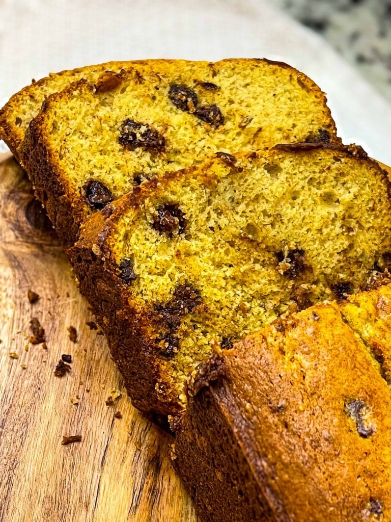 If you love banana bread you have to give this Easy Banana Bread recipe a try! It's actually made with boxed yellow cake mix, but hear me out- it's delicious!