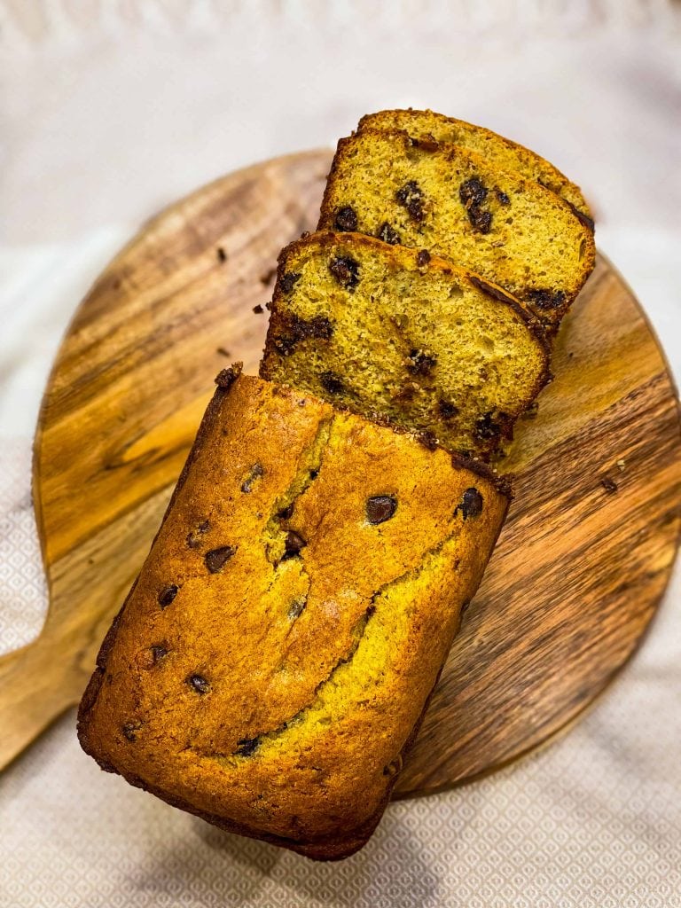 If you love banana bread you have to give this Easy Banana Bread recipe a try! It's actually made with boxed yellow cake mix, but hear me out- it's delicious!