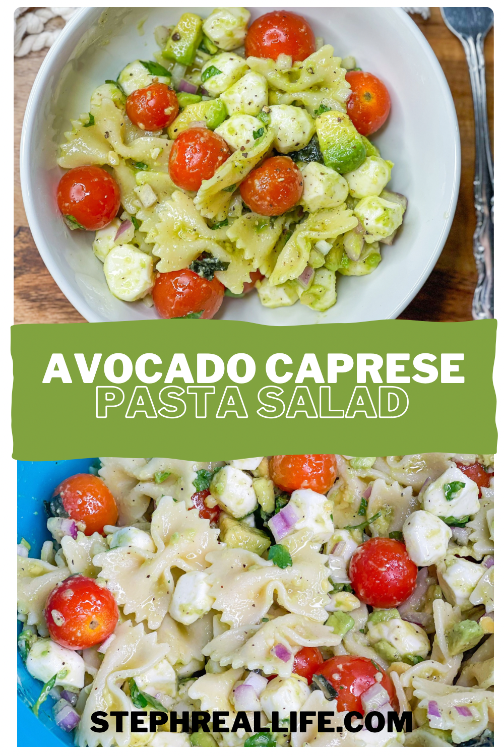 Avocado Caprese Pasta Salad