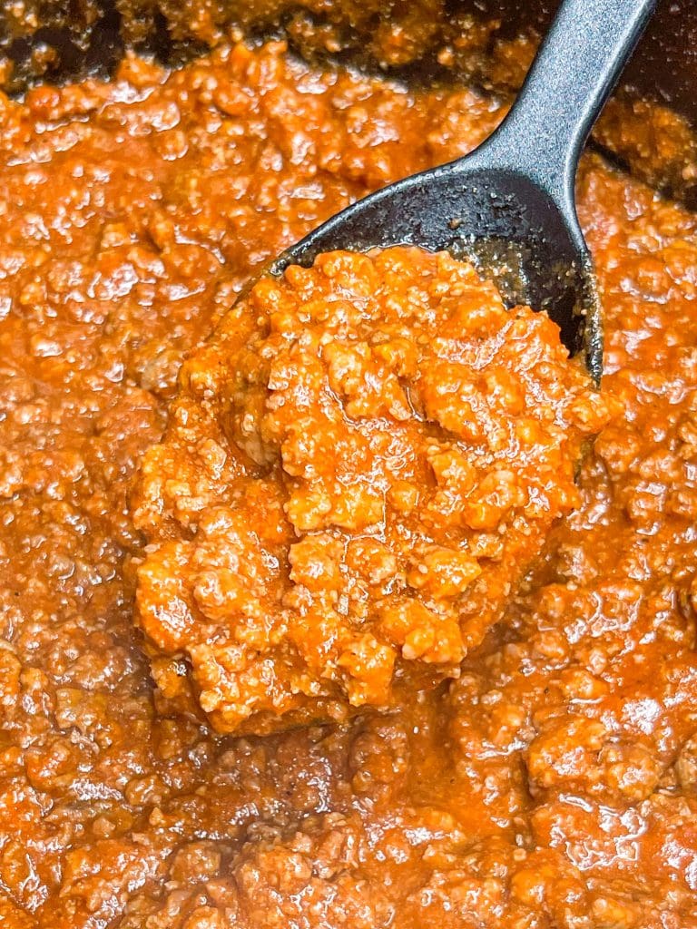 Easy Slow Cooker Sloppy Joes are a childhood favorite and makes a big batch to feed a crowd. The meat and sauce meld together, slow cooking for hours, for a flavorful nostalgic dish.