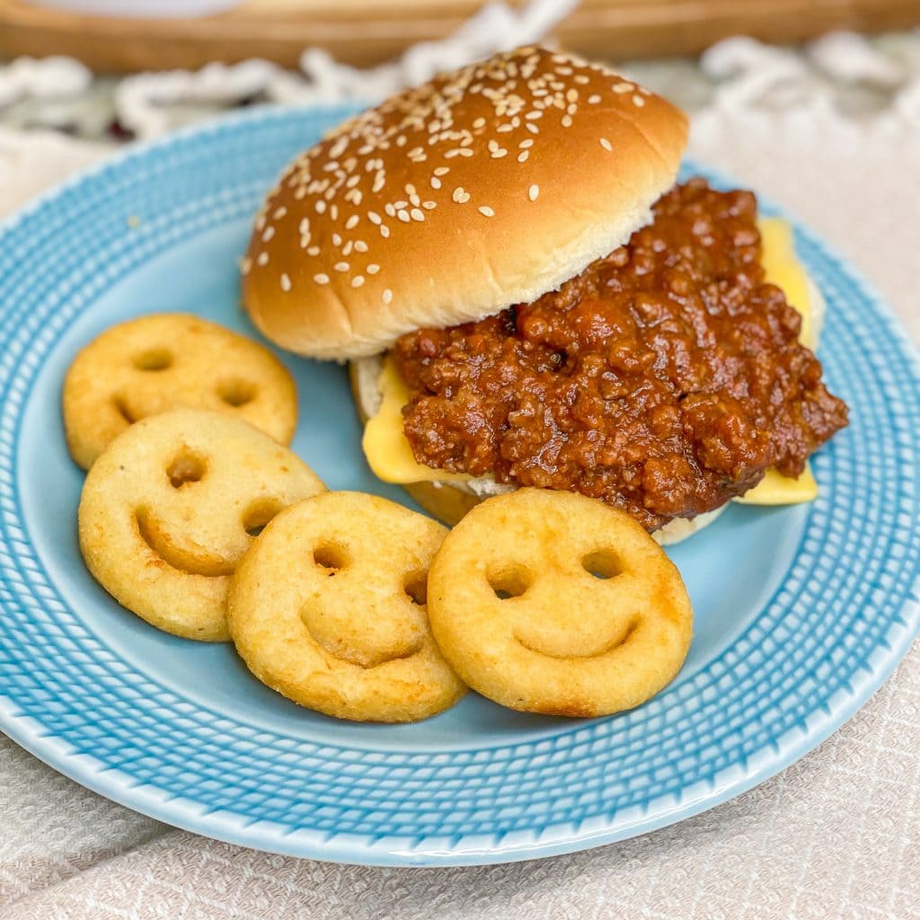 Easy Slow Cooker Sloppy Joes are a childhood favorite and makes a big batch to feed a crowd. The meat and sauce meld together, slow cooking for hours, for a flavorful nostalgic dish.