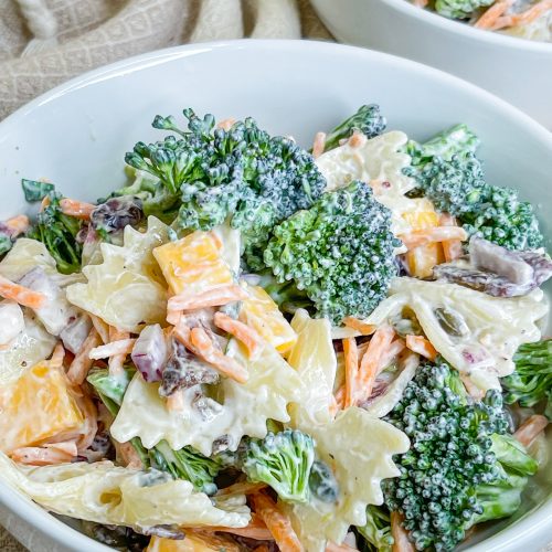 Loaded with fresh broccoli, tender pasta, and tons of flavor, this Broccoli Pasta Salad is perfect for any occasion and is so easy to make.