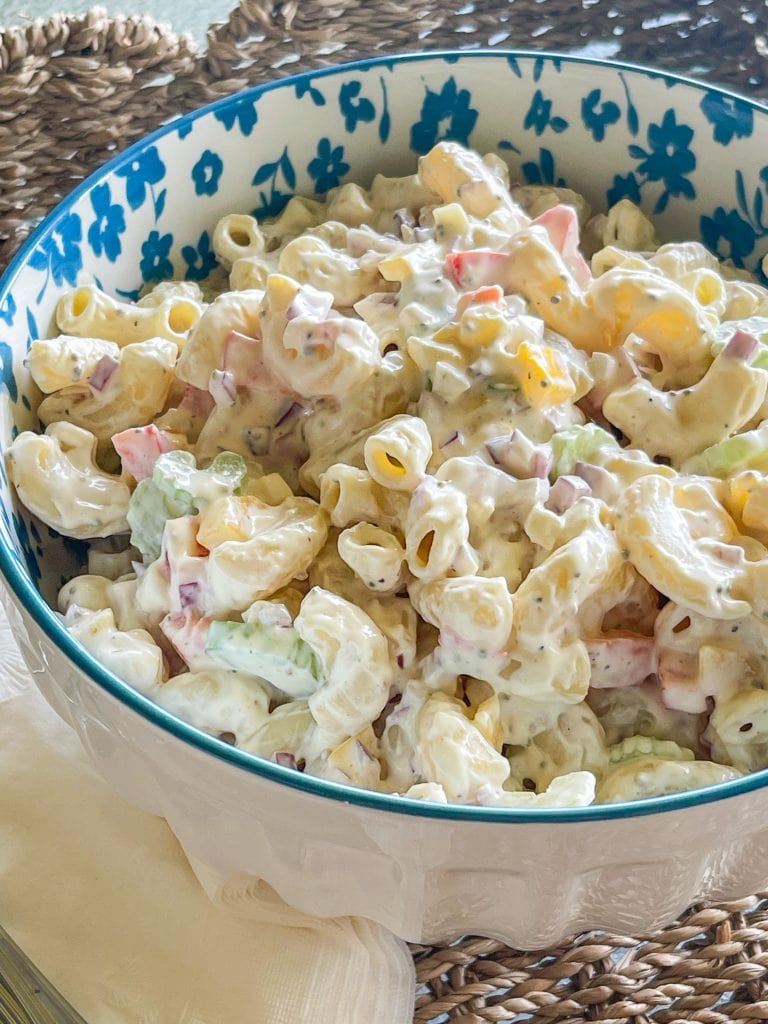 Classic Macaroni Salad is the ultimate side dish of the summer and is invited to all the BBQ's! It's creamy, crunchy, and so simple to prepare.