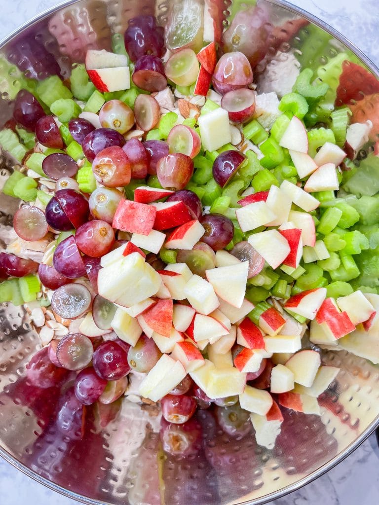 If you love the classic Waldorf Salad, you'll love this Waldorf Pasta Salad version made with chicken in a tangy and creamy dressing, perfect for brunch, lunch or a potluck.