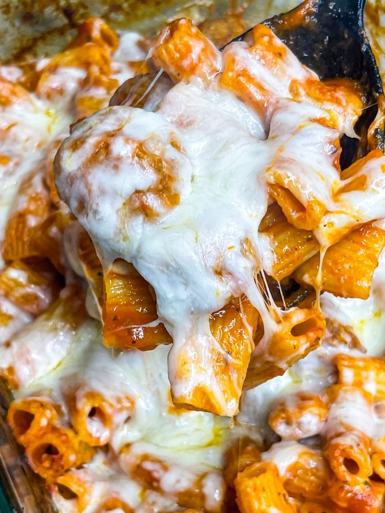 This One Dish Meatball Casserole is the perfect busy weeknight dinner! It's made with pantry staple ingredients, it's the epitome of "dump and bake", and it's made all in one dish for easy clean up.