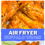 If you haven't made wings in the air fryer yet, this might change your life! Air Fryer Buffalo Wings are crispy, saucy, spicy, super delicious and so easy to prepare. Once you make wings in the air fryer, you may never go back to any other way to prepare them. The air fryer makes chicken wings crispy and flavorful. My life was changed for the better once I discovered ! can cook wings in my air fryer.