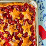 Cherry Slab Pie is the perfect summer dessert to feed a crowd and with only 3 ingredients, it's so easy!