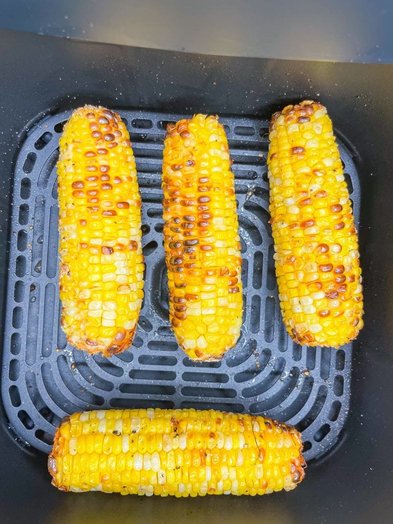 Air Fryer Corn on the Cob has such a delicious flavor, almost like a smoky grilled taste, without the hassle of a grill. It's so good all by itself, but turning it into Mexican Street Corn takes the air fryer corn to a whole new level