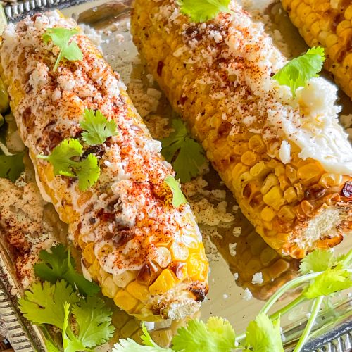 Air Fryer Corn on the Cob has such a delicious flavor, almost like a smoky grilled taste, without the hassle of a grill. It's so good all by itself, but turning it into Mexican Street Corn takes the air fryer corn to a whole new level