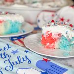 This Patriotic Jello Poke Cake is so easy to make and perfect for the 4th of July!