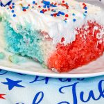 This Patriotic Jello Poke Cake is so easy to make and perfect for the 4th of July!