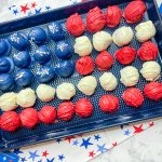 These Patriotic Oreo Truffles are only 5 easy ingredients, are simple to assemble, and look stunning on a 4th of July spread.