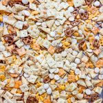 What's the most important thing to remember on a long road trip? The snacks, of course! This Road Trip Snack Mix is filled with all of the favorites; Goldfish crackers, oyster crackers, pretzels, and Bugles seasoned with ranch and spices. It's hard to put down, so it's a good thing this makes a lot!