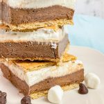 Glide through the lazy days of summer with these refreshing Frozen S'mores bars. These cool treats are made with graham crackers, chocolate pudding, marshmallow fluff, cream cheese, and whipped cream. Perfect for any summer occasion!