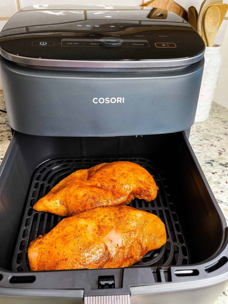 Chicken Salad in the Air Fryer makes the most juicy, flavorful chicken and it's super easy!