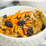 If you are a fan of overnight oats, you'll love this Slow Cooker Carrot Cake Oatmeal. It's filled with warm carrot cake flavors and a great make ahead breakfast.