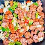 Air Fryer Kielbasa and Peppers is a delicious dinner cooked easily in your air fryer in just 15 minutes making it the perfect busy weeknight dinner.