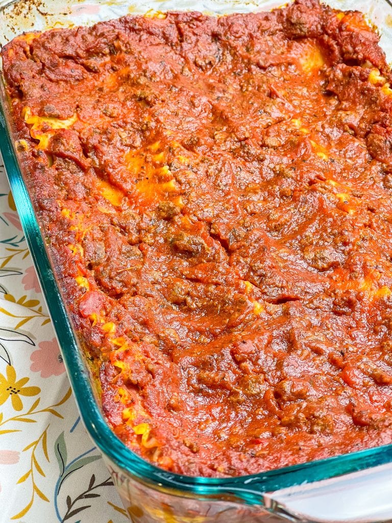 Lasagna- the hearty, comforting, reminds you of home casserole Three delicious layers of cheesy, beefy, saucy goodness that is always the perfect dish for any occasion and any day of the week.