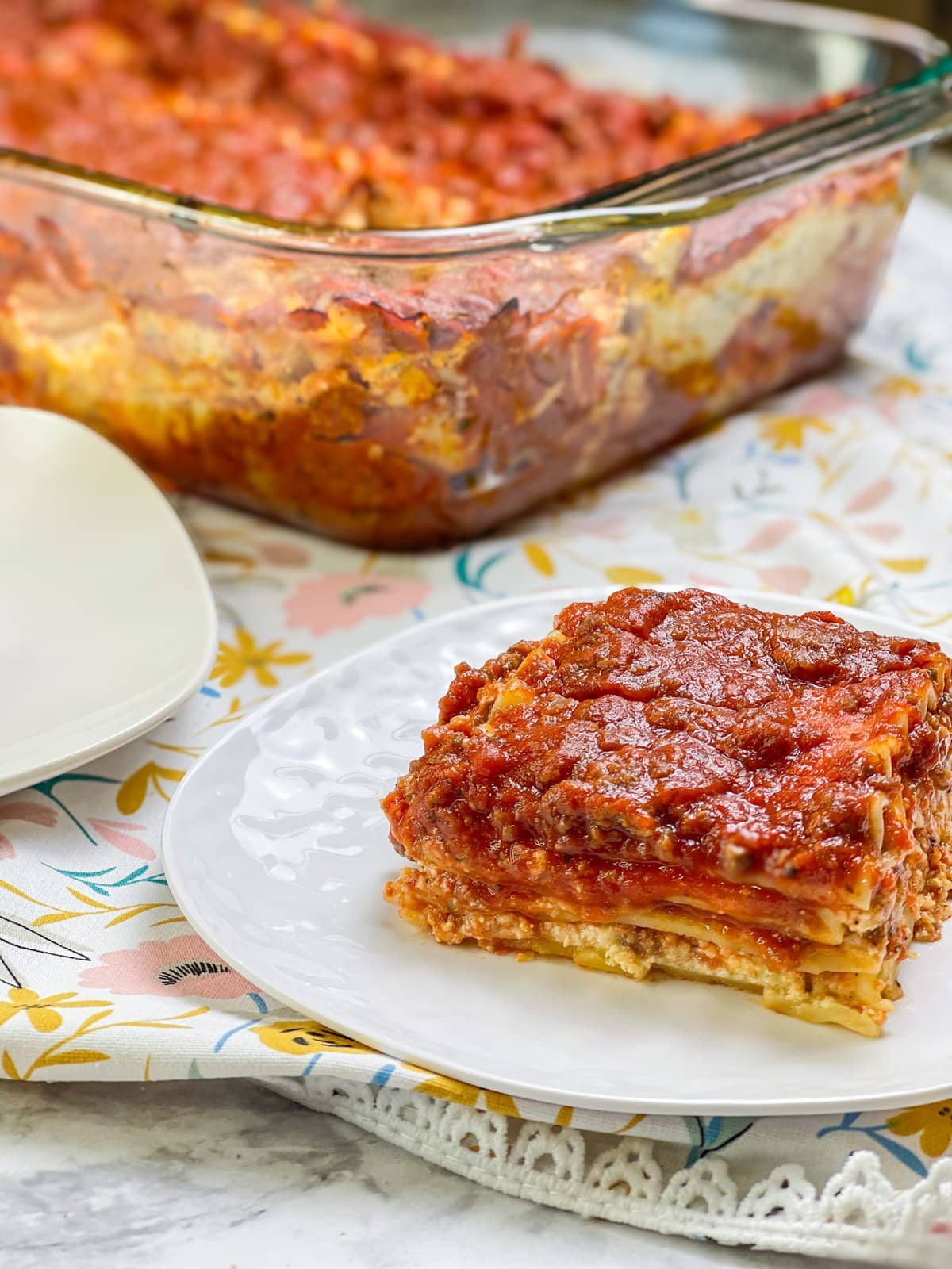 Lasagna- the hearty, comforting, reminds you of home casserole Three delicious layers of cheesy, beefy, saucy goodness that is always the perfect dish for any occasion and any day of the week.