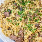 Crock Pot Beef and Noodles is a hearty and comforting dinner of stew meat and gravy served over egg noodles that's perfect for cool winter's nights.