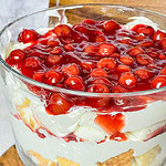 Cherries in the Snow is a delicious vintage recipe with minimal ingredients that feeds a crowd and can be made the day before, making it the perfect party dessert.