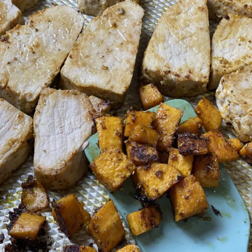 Busy weeknights call for effortless meals that don’t skimp on flavor, and this Sheet Pan Maple Mustard Pork Tenderloin is just the ticket. Juicy pork tenderloin is paired with tender, caramelized sweet potatoes and a tangy-sweet maple mustard glaze for a perfectly balanced dish. Everything roasts together on one pan, allowing the flavors to meld beautifully while keeping cleanup a breeze. Add an easy microwavable veggie or side salad and dinner is done!