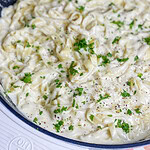 Do you love Olive Garden's creamy dreamy alfredo? Today is your lucky day! This is a Copycat Olive Garden Alfredo Sauce that is made with just 7 simple ingredients. I guarantee it tastes so much better at home.